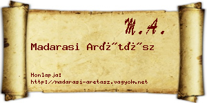 Madarasi Arétász névjegykártya